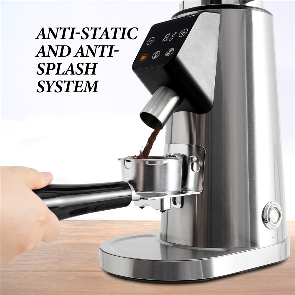 Commercial Electric Conical Burr Coffee Grinder 150W with 245g Bean Hopper | Professional CS25BDCG308