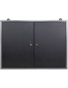 Professional Grey and Black Wall Mounted Double Door Tool Cabinet with Key 800x200x600mm | DA-TC002 2