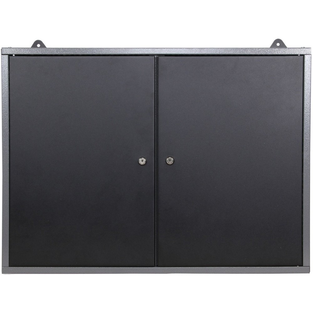 Professional Grey and Black Wall Mounted Double Door Tool Cabinet with Key 800x200x600mm | DA-TC002