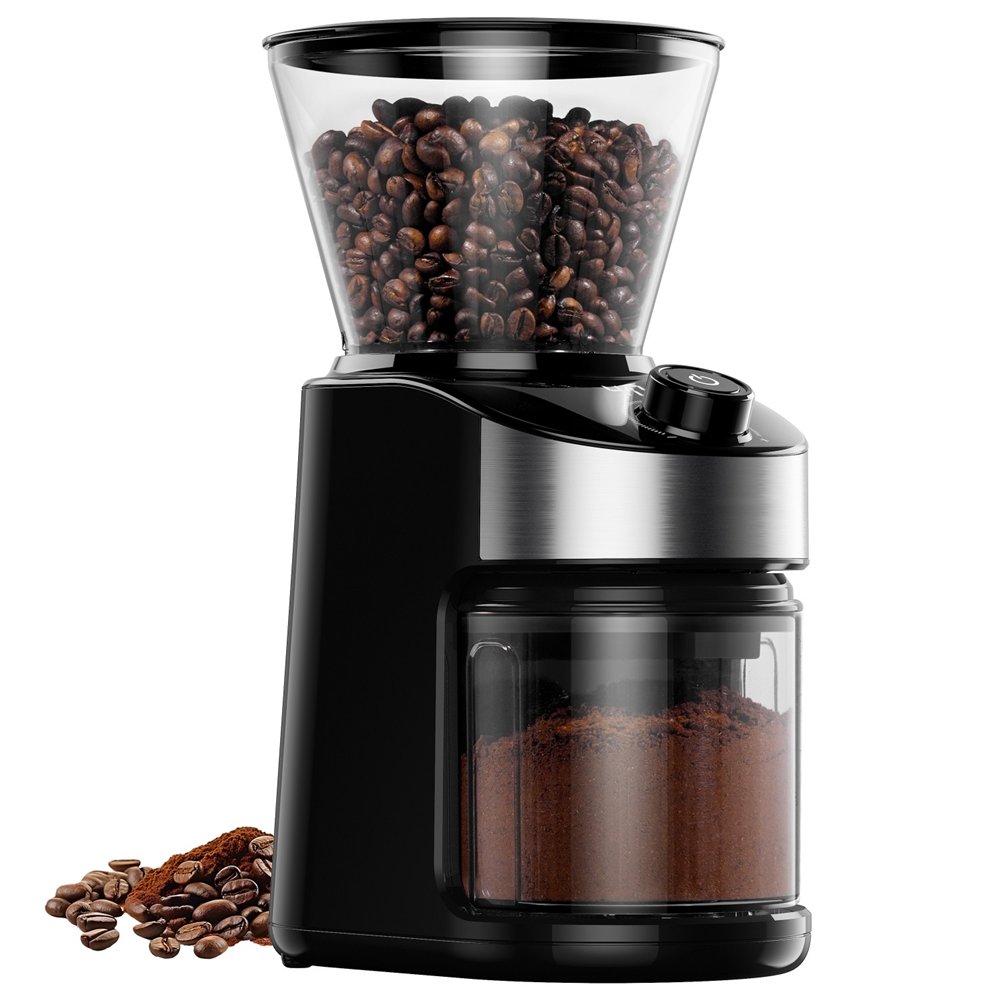 Commercial Flat Burr Coffee Grinder 150W with 240g Bean Hopper Black | Professional CS25CG836B