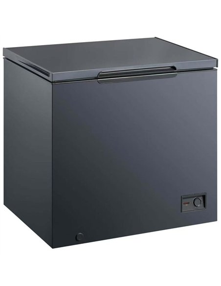 Commercial Chest Freezer with Single Solid Lid 300L 1110x620x835mm Black | Professional CS25HM300