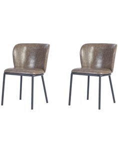 Taupe Upholstered Dining Chair with Black Metal Frame 470×595×810mm | Professional CS25TJG203