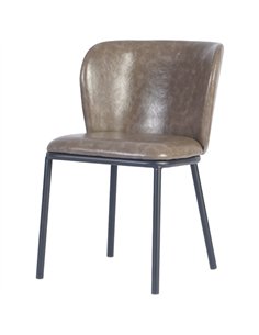 Taupe Upholstered Dining Chair with Black Metal Frame 470×595×810mm | Professional CS25TJG203 2