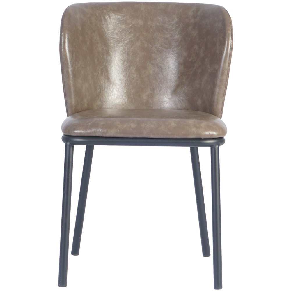 Taupe Upholstered Dining Chair with Black Metal Frame 470×595×810mm | Professional CS25TJG203