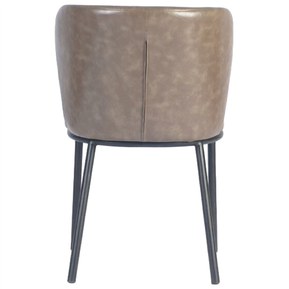 Taupe Upholstered Dining Chair with Black Metal Frame 470×595×810mm | Professional CS25TJG203