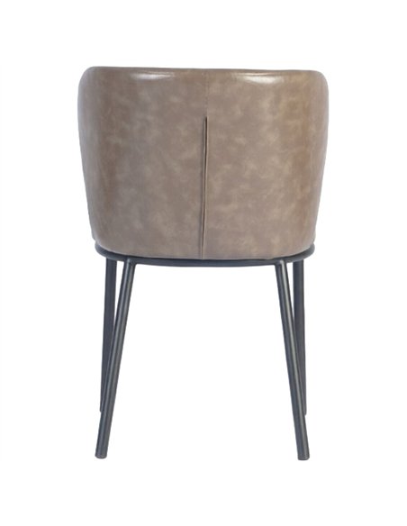 Taupe Upholstered Dining Chair with Black Metal Frame 470×595×810mm | Professional CS25TJG203
