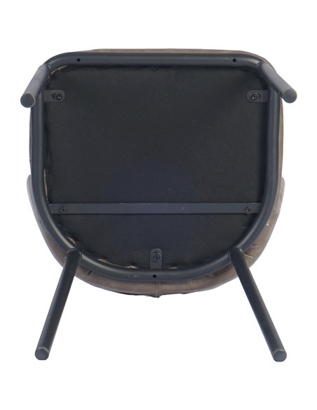 Taupe Upholstered Dining Chair with Black Metal Frame 470×595×810mm | Professional CS25TJG203