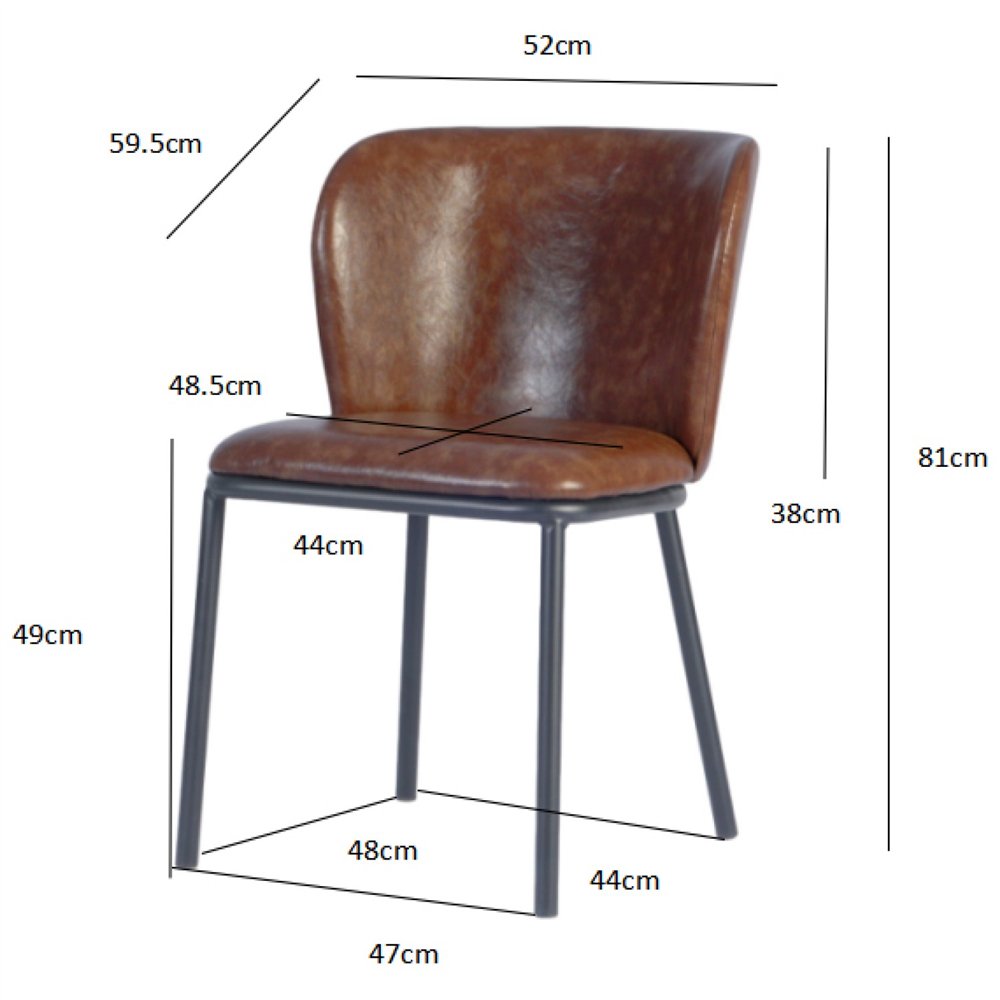 Taupe Upholstered Dining Chair with Black Metal Frame 470×595×810mm | Professional CS25TJG203