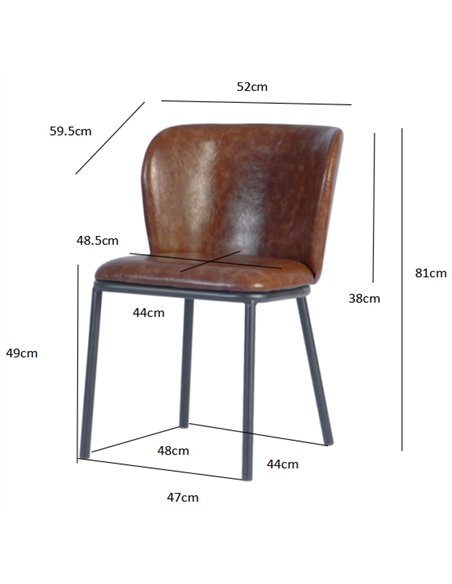 Taupe Upholstered Dining Chair with Black Metal Frame 470×595×810mm | Professional CS25TJG203