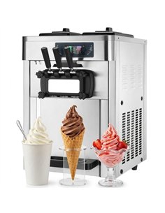 Commercial Countertop Soft Ice Cream Machine 16–22L/h 2100W 3 Flavour Twin Hopper 540×750×850mm | Professional CS25RC168G