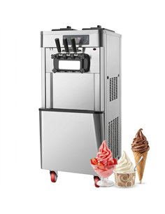 Commercial Floor Standing Soft Ice Cream Machine 16–22L/h 2100W 3 Flavour Twin Hopper 540×750×1320mm | Professional CS25RC188G