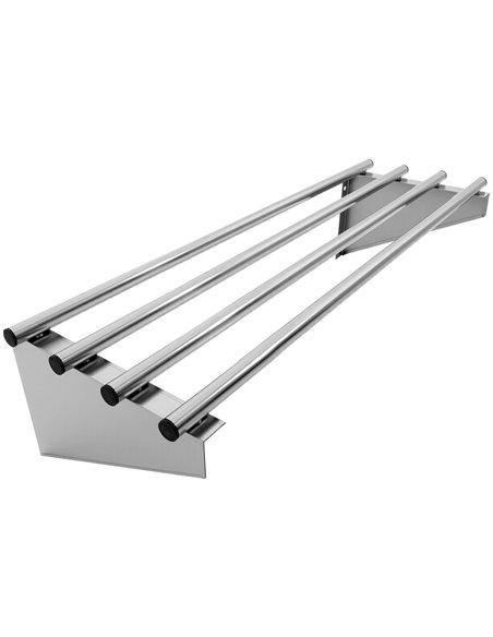 Commercial Stainless Steel Wall Mounted Rack 800×300×230mm 4 Tube | Professional CS25RTW130080