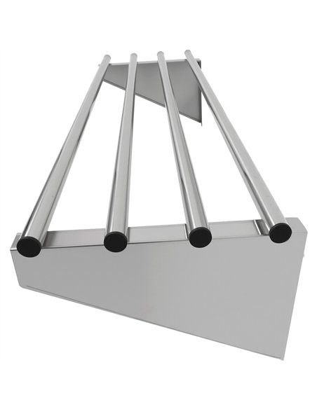Commercial Stainless Steel Wall Mounted Rack 800×300×230mm 4 Tube | Professional CS25RTW130080