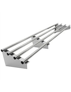 Commercial Stainless Steel Wall Mounted Rack 1600×300×230mm 4 Tube | Professional CS25RTW130160