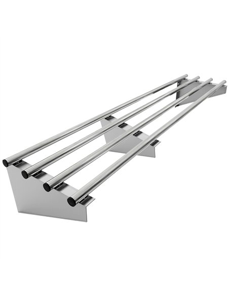 Commercial Stainless Steel Wall Mounted Rack 1600×300×230mm 4 Tube | Professional CS25RTW130160