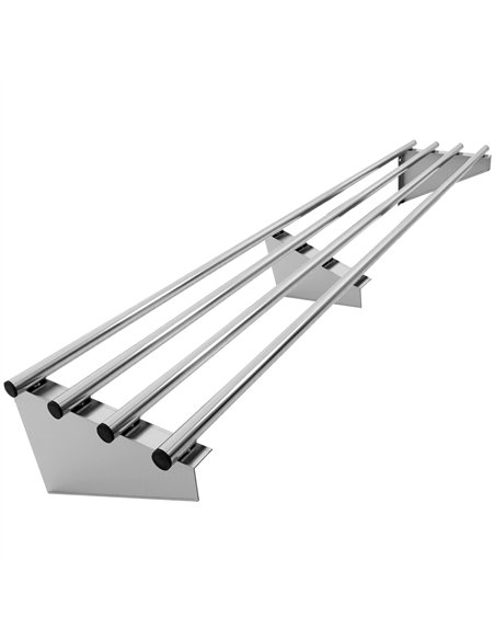 Commercial Stainless Steel Wall Mounted Rack 2000×300×230mm 4 Tube | Professional CS25RTW130200