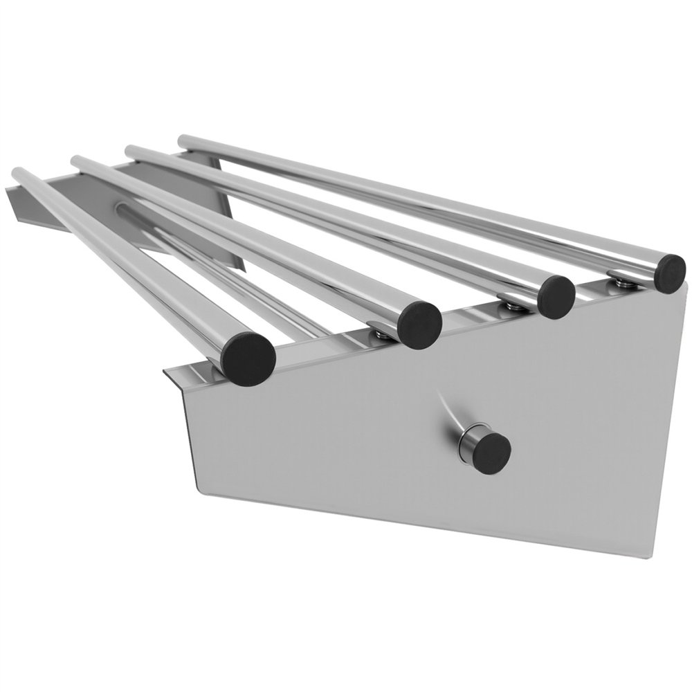 Commercial Stainless Steel Wall Mounted Rack 600×300×230mm 4+1 Tube with 4 S Hooks | Professional CS25RTW230060