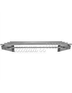 Commercial Stainless Steel Wall Mounted Rack 2000×300×230mm 4+1 Tube with 18 S Hooks | Professional CS25RTW230200
