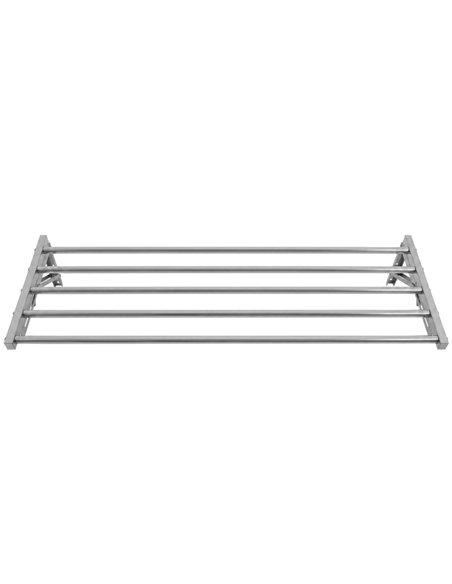 Commercial Foldable Stainless Steel Wall Mounted Rack Shelf 1200×400×230mm 5 Tube | Professional CS25TRW51240