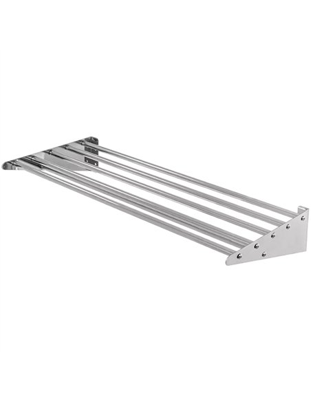 Professional Durable Tubular Wall shelf Stainless steel 1800x320x140mm For Commercial Kitchens