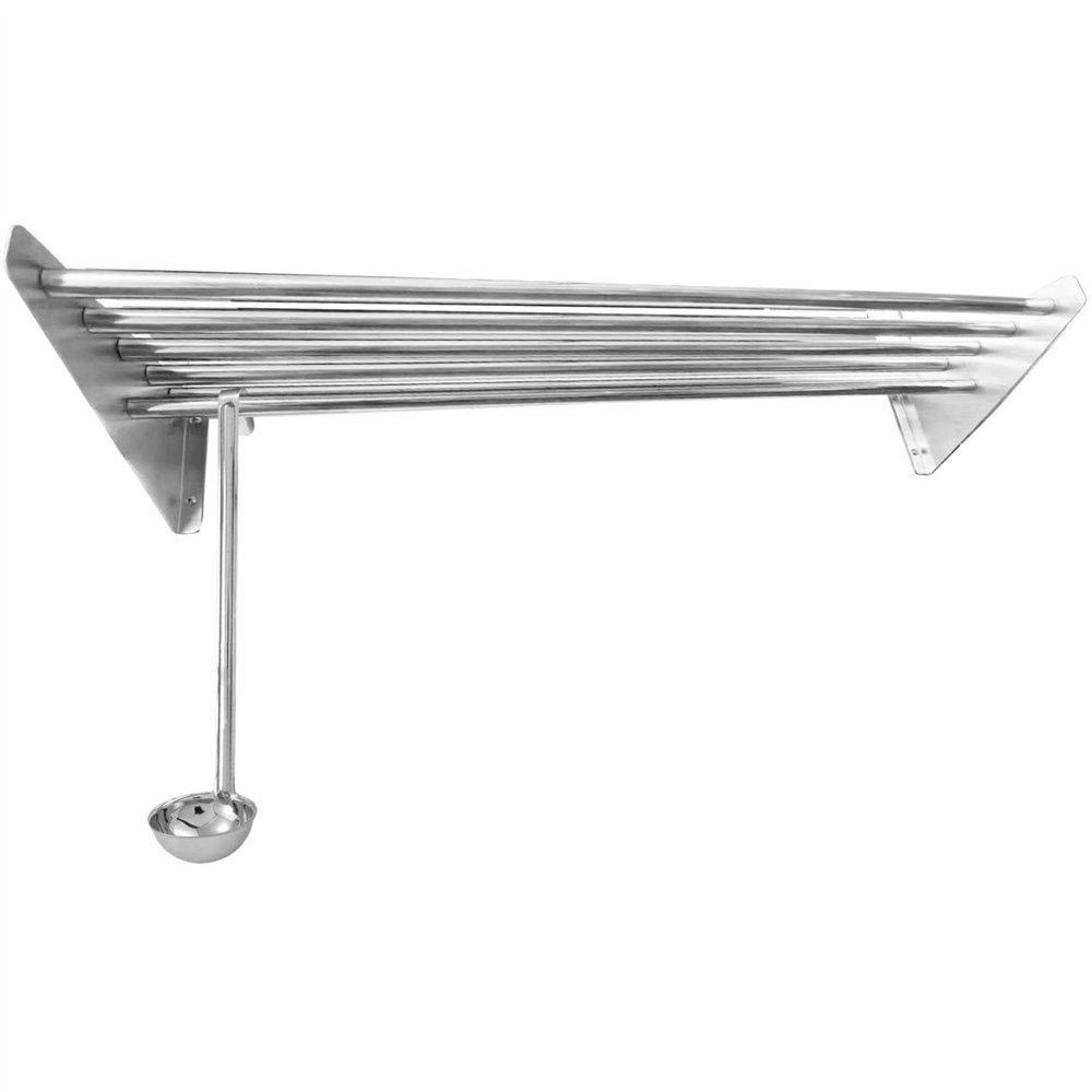 Professional Durable Tubular Wall shelf Stainless steel 1800x320x140mm For Commercial Kitchens