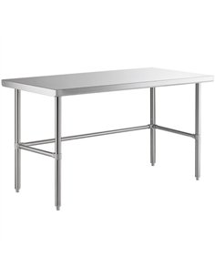 Professional Built to Last Commercial Stainless Steel Work Table No Bottom shelf 1500x600x900mm For Commercial Kitchens