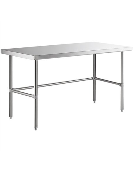 Professional Built to Last Commercial Stainless Steel Work Table No Bottom shelf 1500x600x900mm For Commercial Kitchens