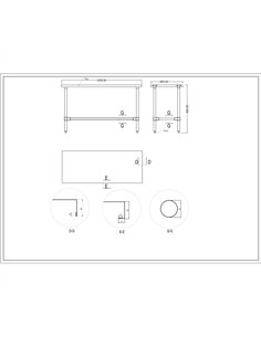 Professional Built to Last Commercial Stainless Steel Work Table No Bottom shelf 1500x600x900mm For Commercial Kitchens 2