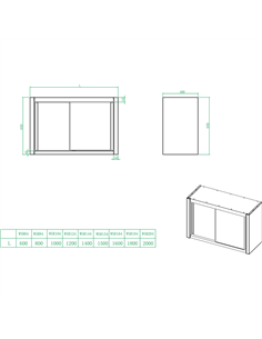 Professional Superior Quality Wall cabinet Sliding doors Stainless steel Width 1000mm Depth 400mm For Catering 2