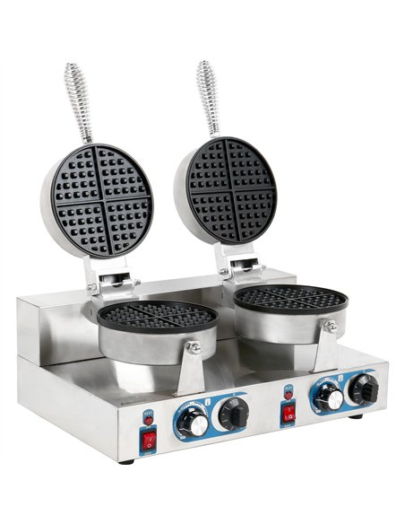 Professional Commercial Waffle Maker Double Round For Commercial Kitchens