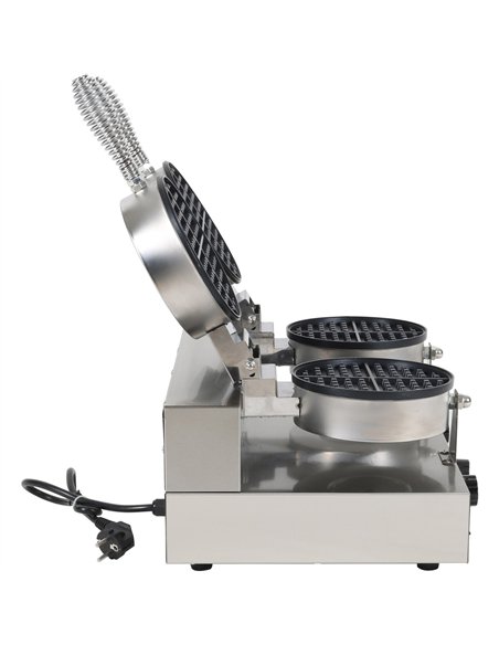Professional Commercial Waffle Maker Double Round For Commercial Kitchens
