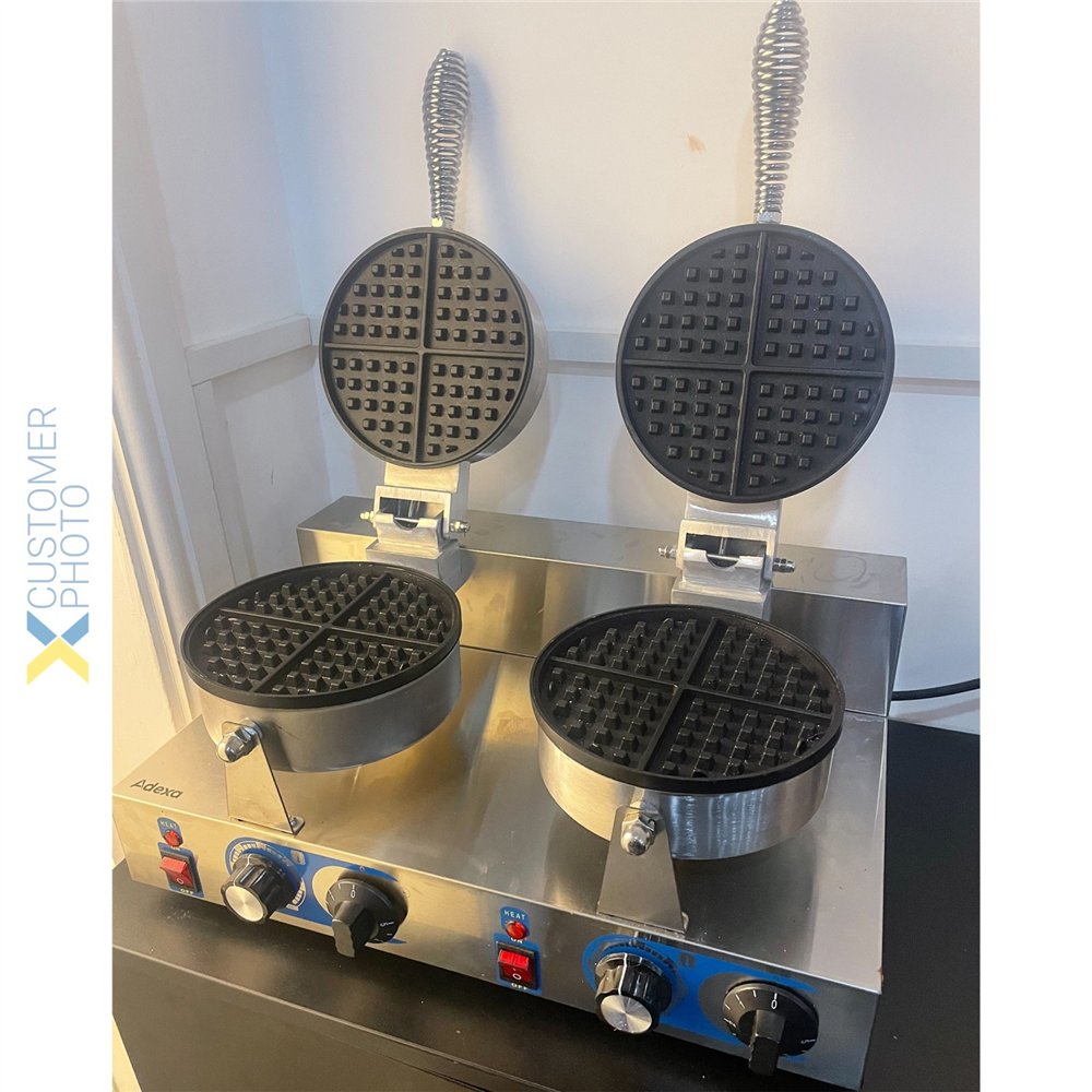Professional Commercial Waffle Maker Double Round For Commercial Kitchens