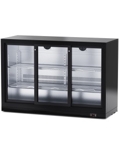 Professional Premium Quality Back bar cooler 3 sliding doors 300 litres Black For Catering 2