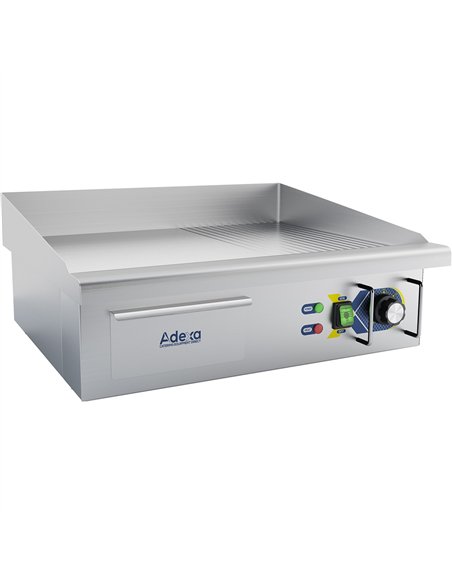Professional 3kW Electric Commercial Griddle, Smooth/Ribbed, 560x500x240mm - Ideal for Busy Kitchens
