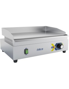 Professional 2.4kW Electric Commercial Griddle, Smooth Chromed, 550x417x240mm - Ideal for Catering Businesses