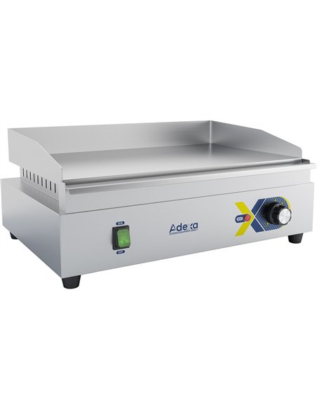 Professional 2.4kW Electric Commercial Griddle, Smooth Chromed, 550x417x240mm - Ideal for Catering Businesses