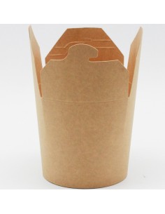 500pcs Kraft Noodle Box 26oz/769ml PE | Stalwart DA-KPNB26OZ