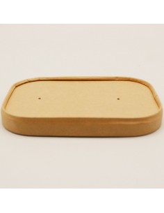300pcs Kraft Lids for Rectangular Bowl PE | Stalwart DA-KPRLID