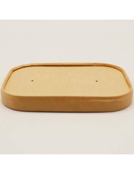 300pcs Kraft Lids for Rectangular Bowl PE | Stalwart DA-KPRLID