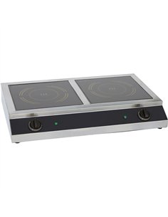 Professional Commercial Electric Infrared Ceramic Glass Cooker with 2 Zones, 3.6kW - Ideal for Busy Kitchens