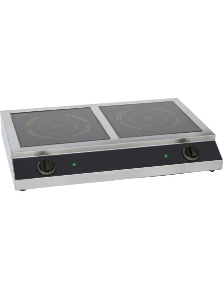 Professional Commercial Electric Infrared Ceramic Glass Cooker with 2 Zones, 3.6kW - Ideal for Busy Kitchens