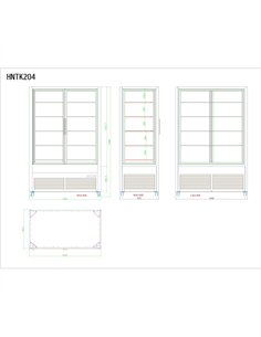 Professional Commercial Upright Chilled Display Case with 5 Glass Shelves, 1250x695x1900mm, Black - Ideal for Catering Businesse 2