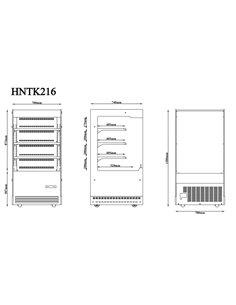 Professional Commercial Upright Chilled Display Case with 3 Glass Shelves, 700x740x1380mm, Black - Ideal for Catering Businesse 2