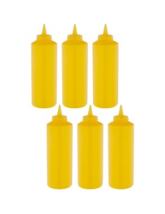 6 pack of Squeeze Sauce Bottles 710ml/24oz Yellow | DA-WQSB24WY