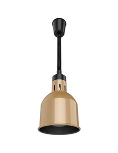 Professional Single Head Hanging Warming Lamp, Infrared Food Warmer with Copper Finish, Ø170×261mm - Ideal for Commercial Kitche