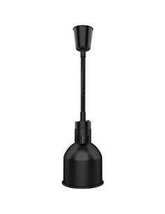 Professional Single Head Hanging Infrared Food Warmer Lamp, Black Finish, Ø170×261mm - Ideal for Commercial Kitchens 2
