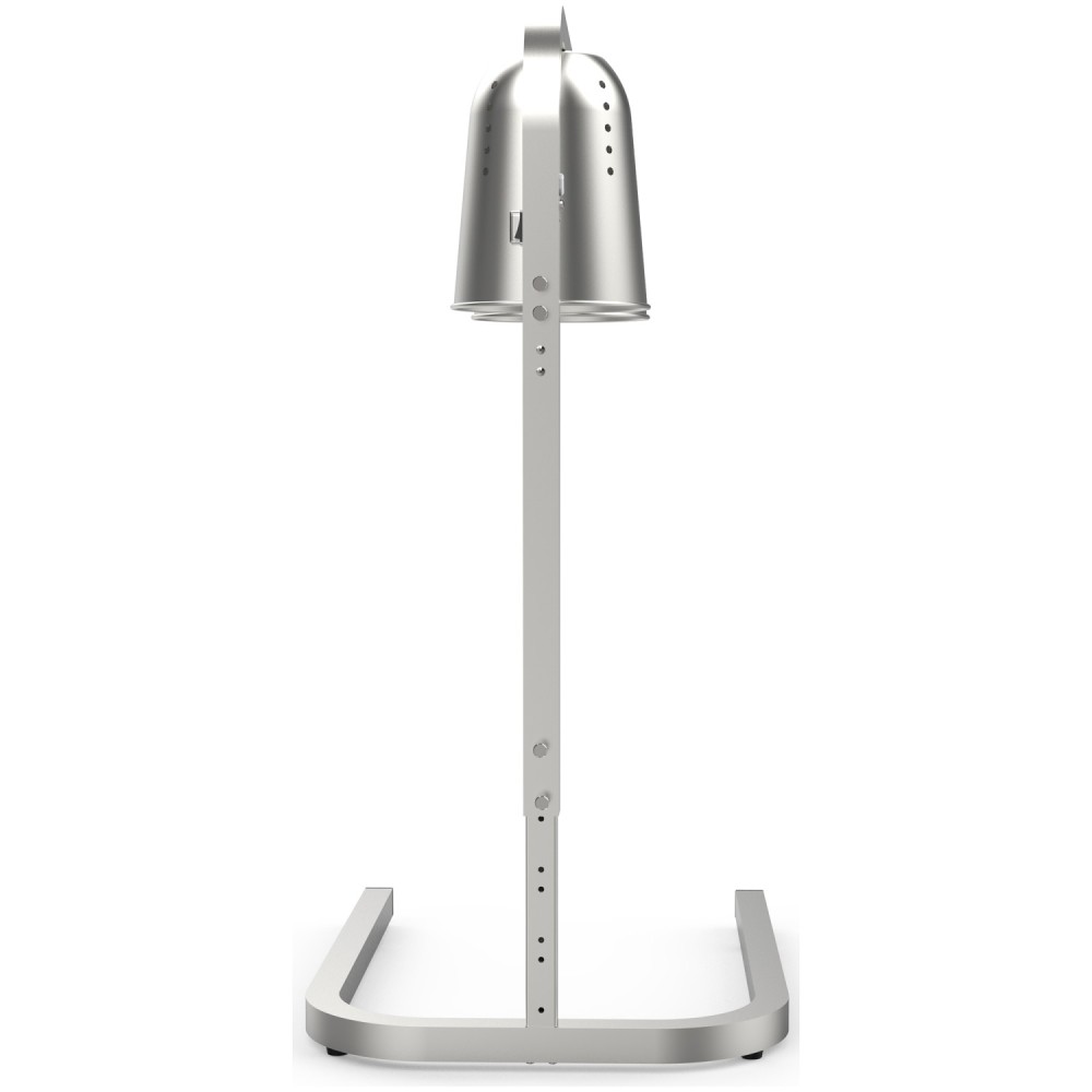 Professional Double Head Freestanding Warming Lamp Infrared Food Warmer, Silver Finish, Ideal for Commercial Kitchens, Size 470×