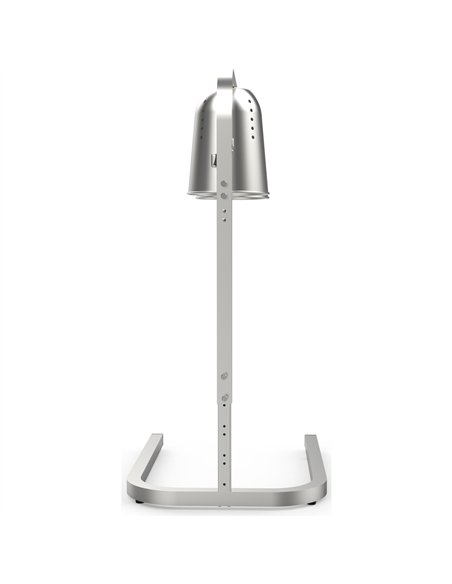 Professional Double Head Freestanding Warming Lamp Infrared Food Warmer, Silver Finish, Ideal for Commercial Kitchens, Size 470×