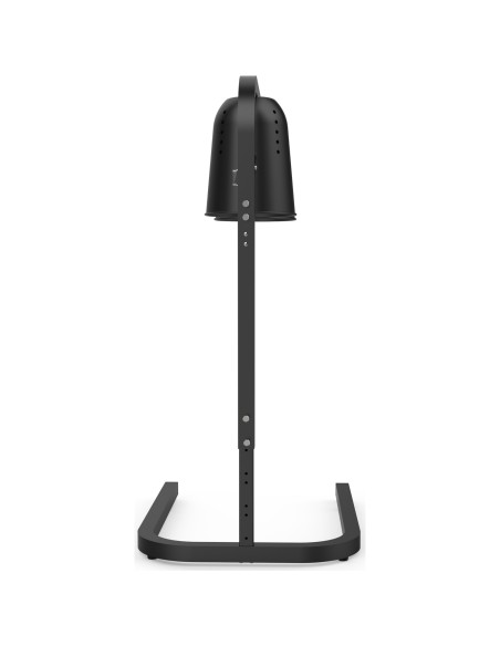 Professional Double Head Freestanding Warming Lamp, Infrared Food Warmer, Black Finish, Ideal for Commercial Kitchens, Size: 470