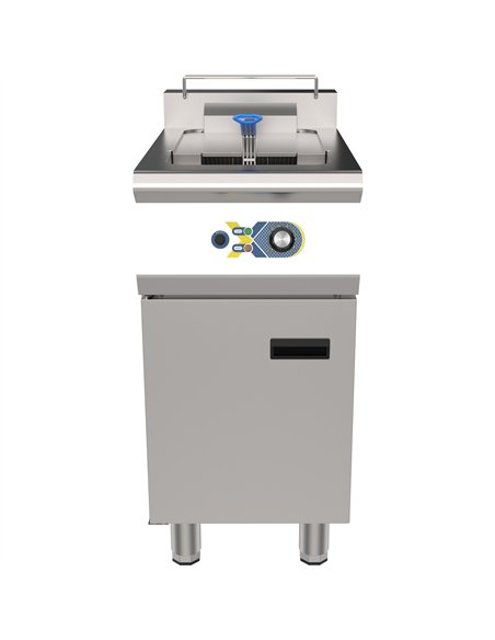 Professional Commercial Electric Deep Fryer, Floor-Standing Single Tank, 400×700×964mm - Ideal for Busy Kitchens